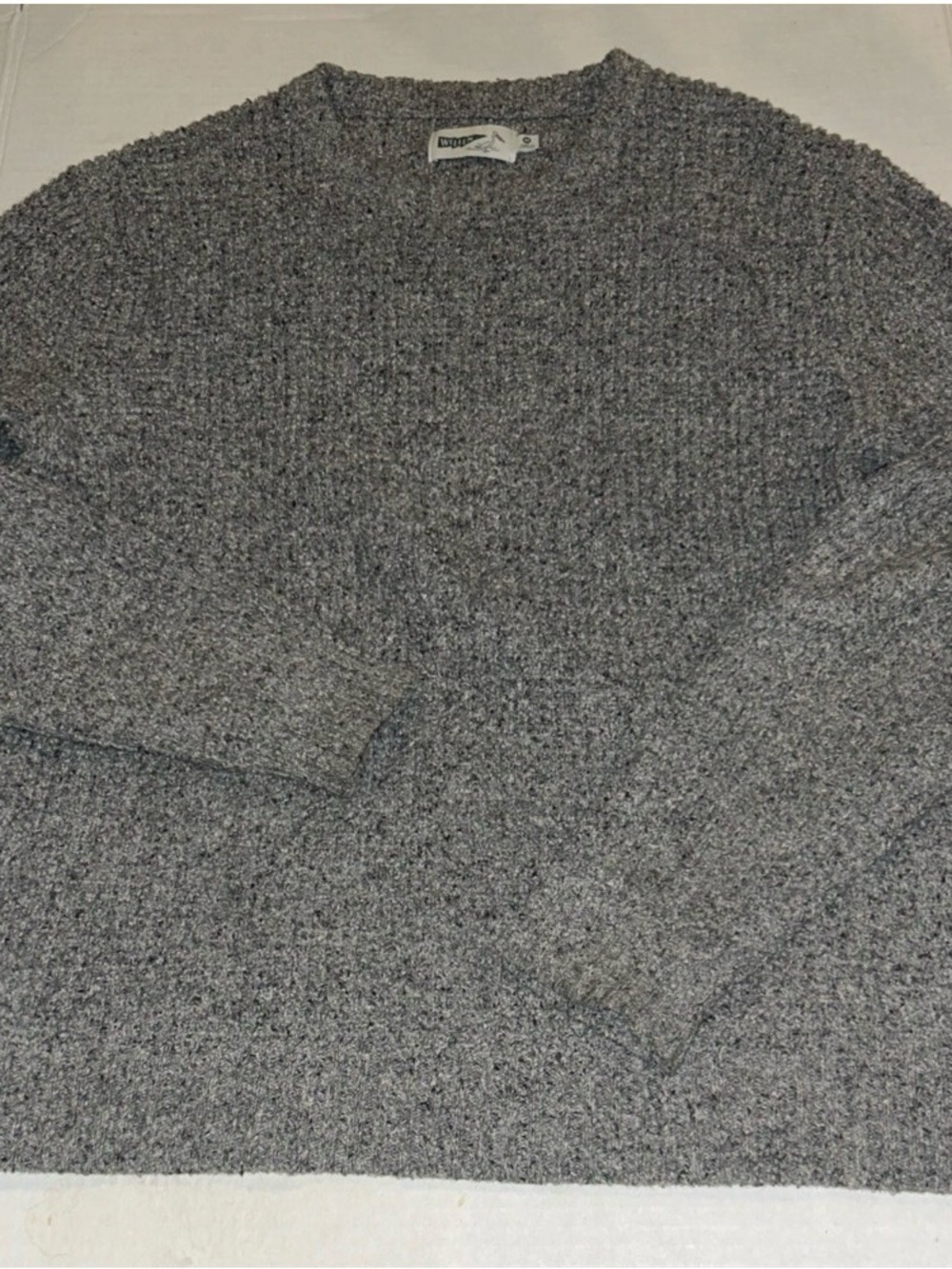 WELLEN HUCKBERRY Sweater Men’s Medium Recycled Cotton Blend Headlands Gray